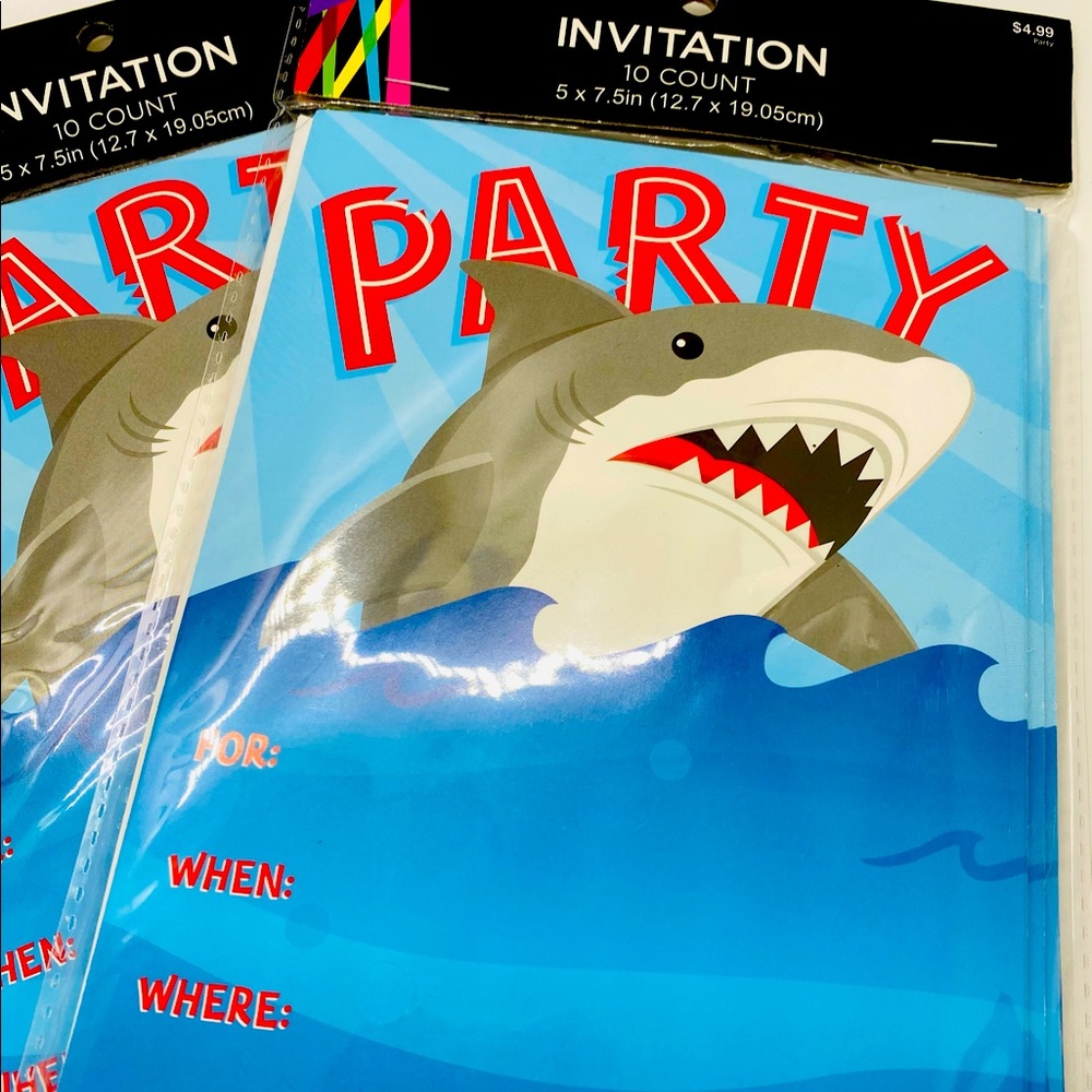 Shark Party Invites